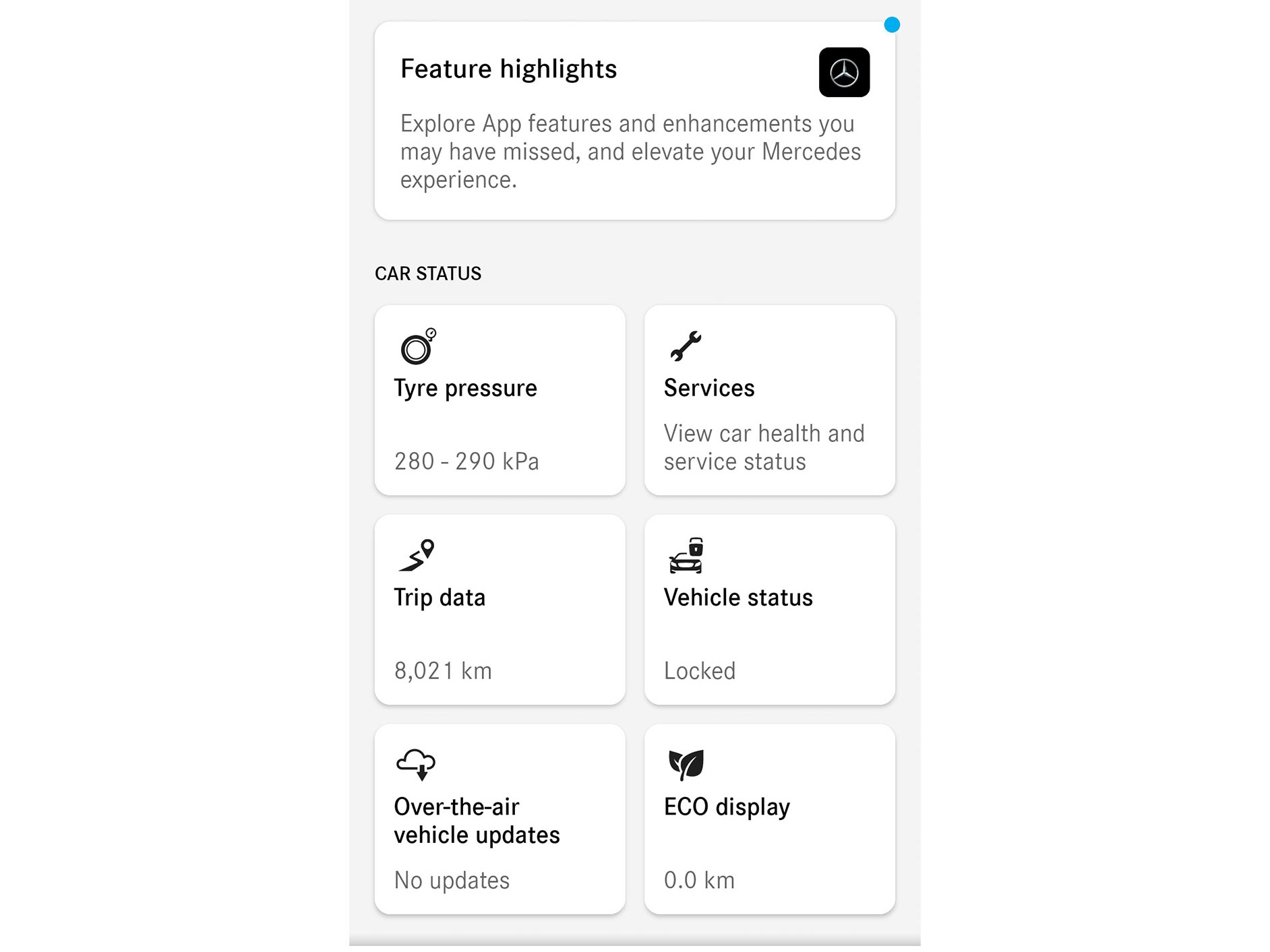 Les futurs véhicules de rêve de Mercedes-Benz sont affichés dans l'application Mercedes-Benz sur smartphone.
