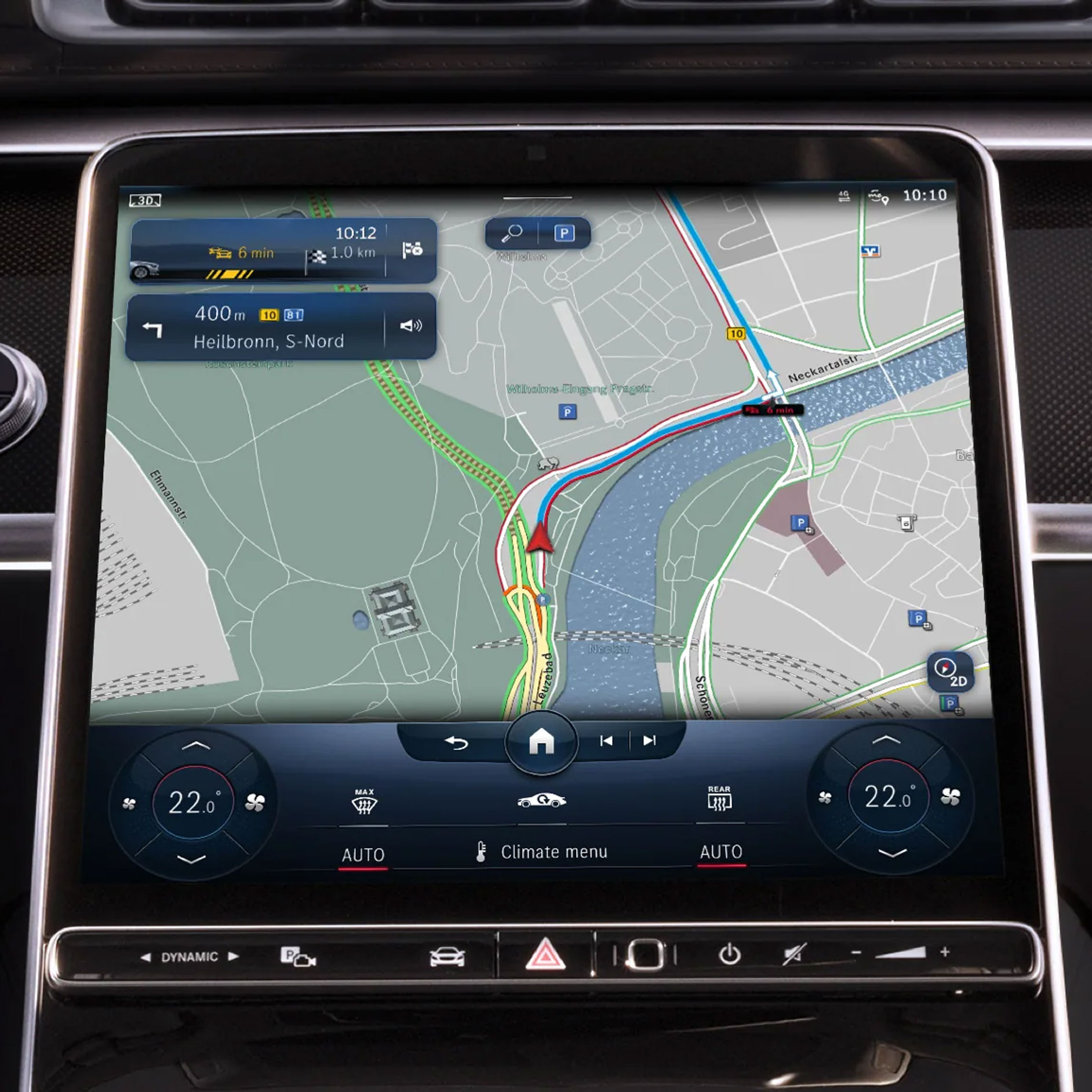 Live Traffic Information | Pack Excellence | Mercedes-Benz Un exemple d'image de la fonction « Live Traffic Information ».