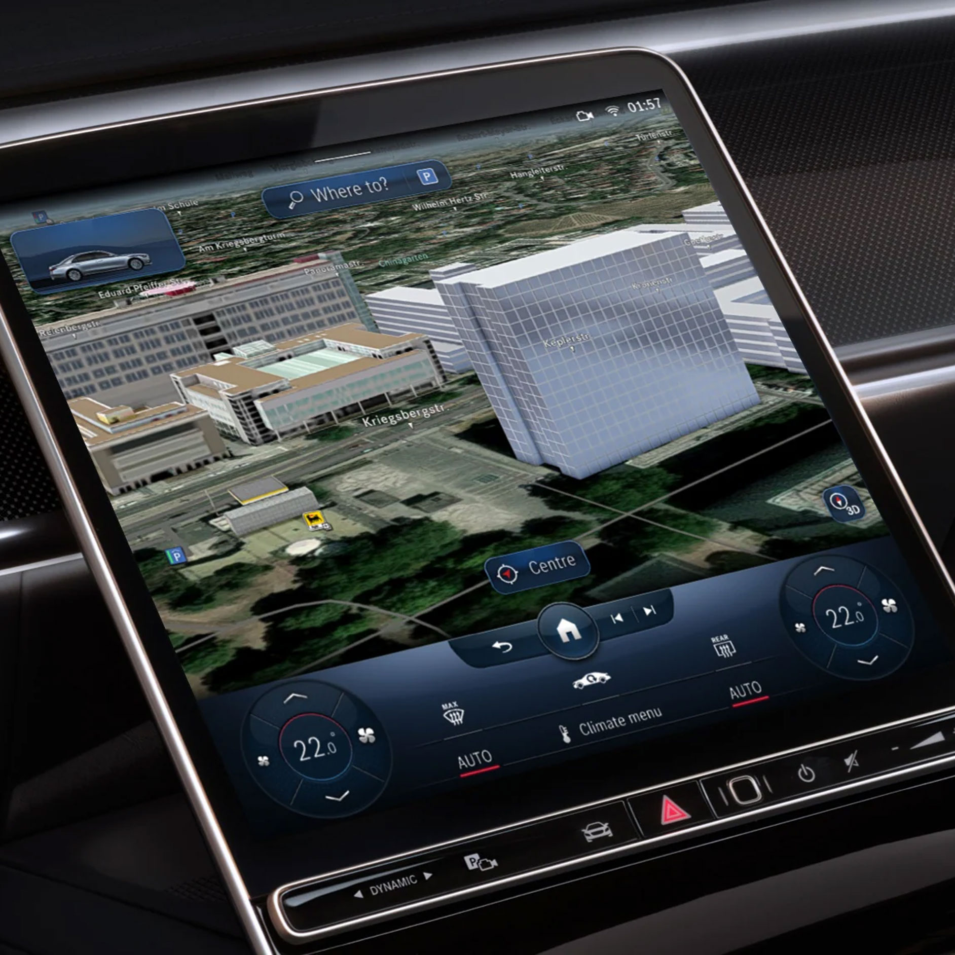 Immagini satellitari | Pacchetto Excellence | Mercedes-Benz Un'immagine esemplificativa della funzione di utilizzo delle immagini satellitari.