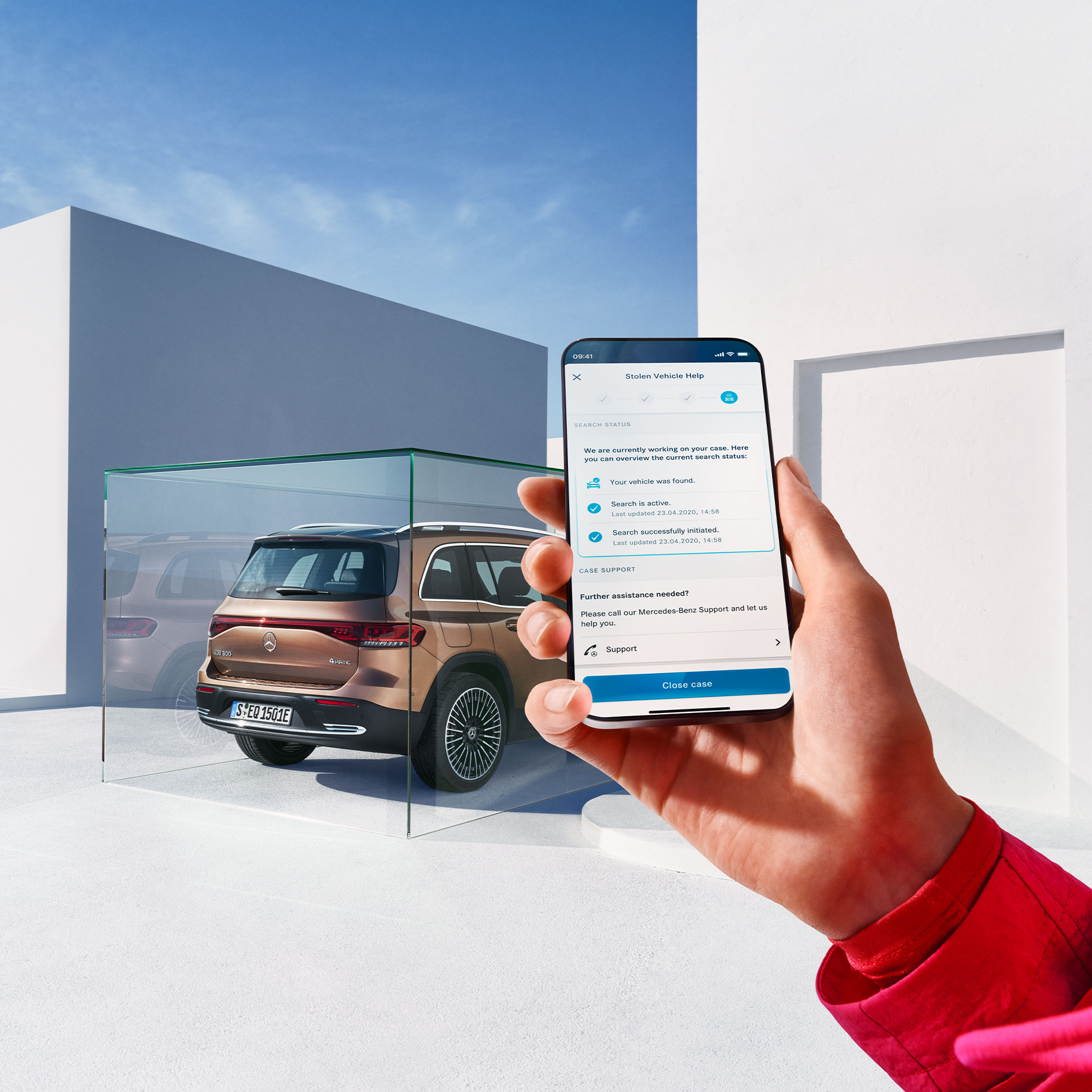 Assistance en cas de vol du véhicule | Pack Excellence | Mercedes-Benz Une assistance en cas de vol du véhicule est proposée sur smartphone via un service connecté GUARD 360°.