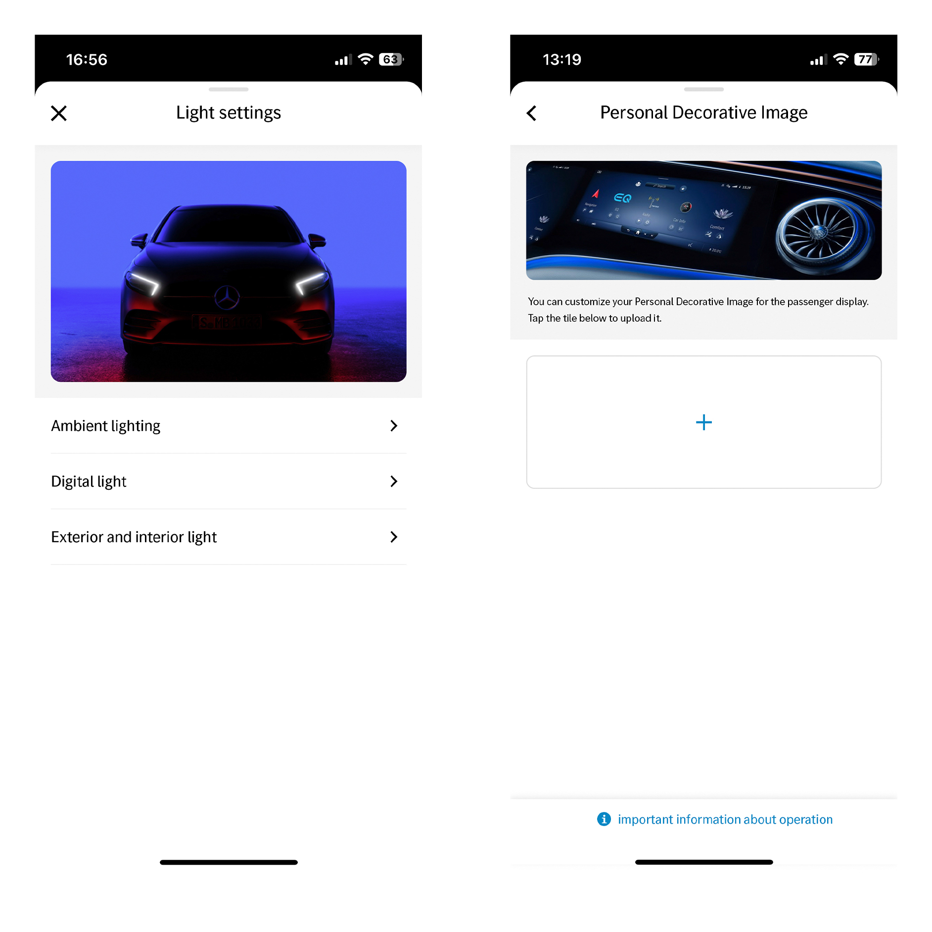Personalizzazione | Servizi da remoto | Mercedes-Benz Il display del sistema multimediale MBUX mostra il Digital Extra Personalizzazione.