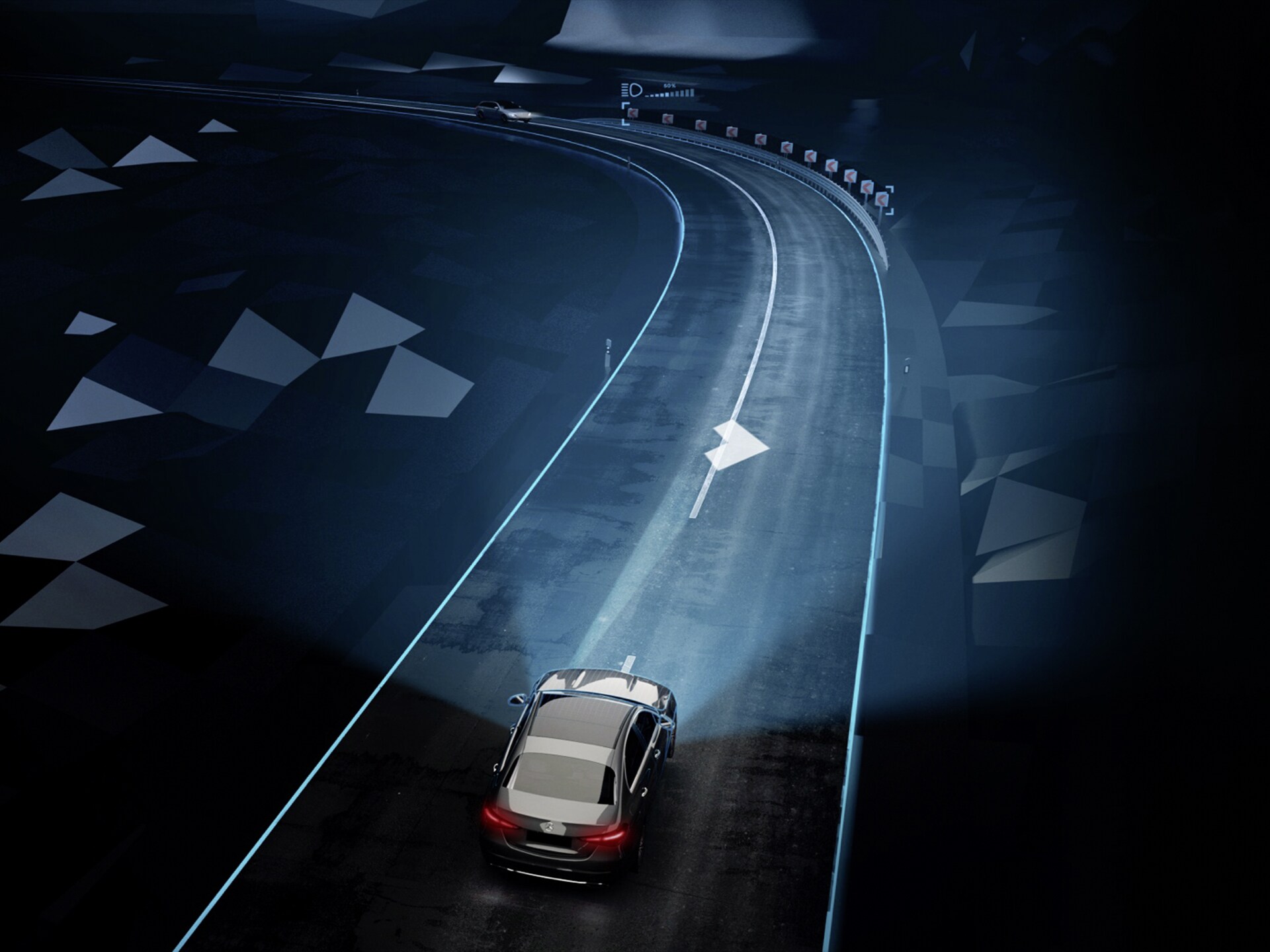 Les projecteurs DIGITIAL LIGHT de Mercedes-Benz.
