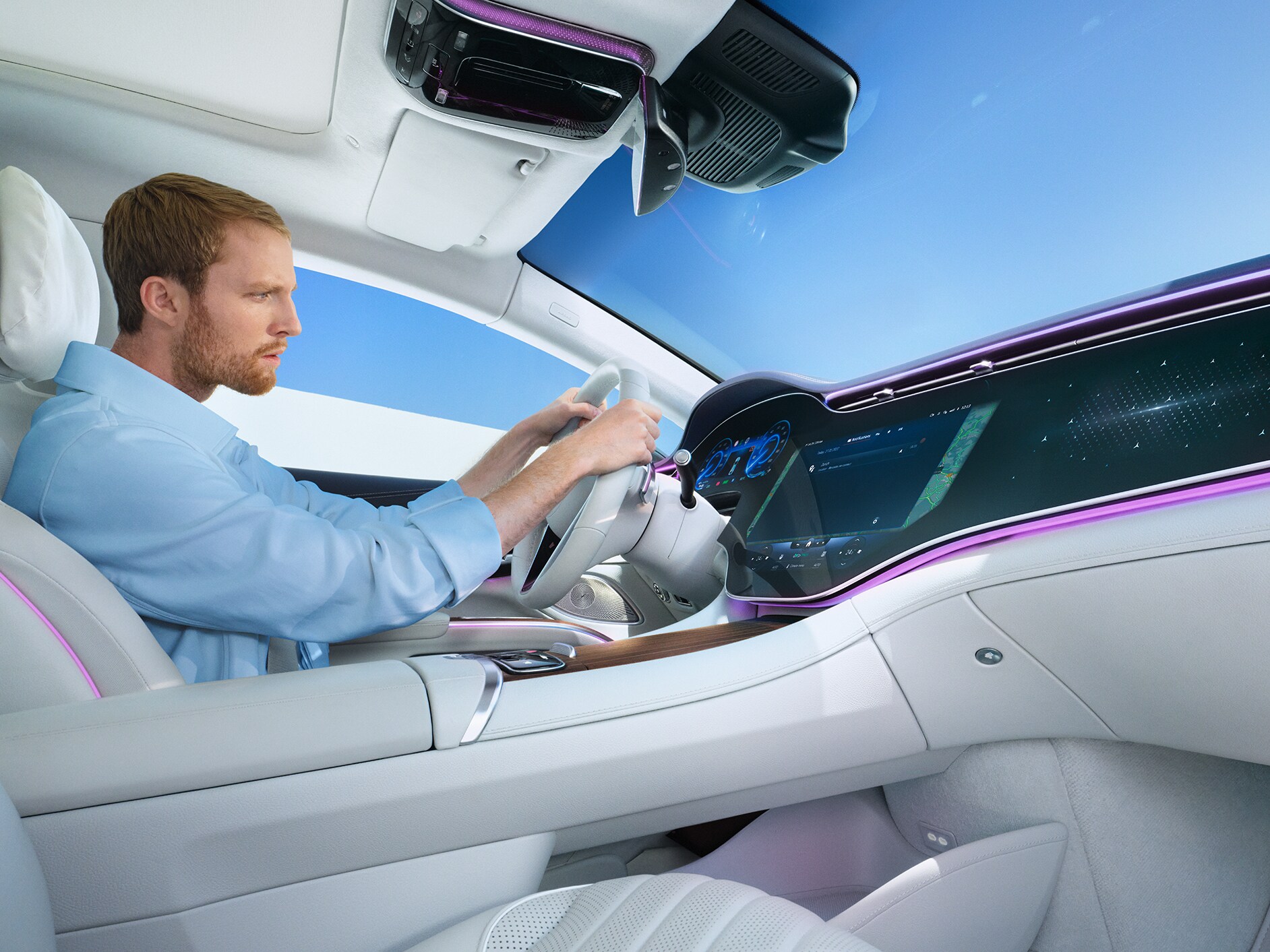 L'application Mercedes-Benz Service dans une voiture Mercedes-Benz.