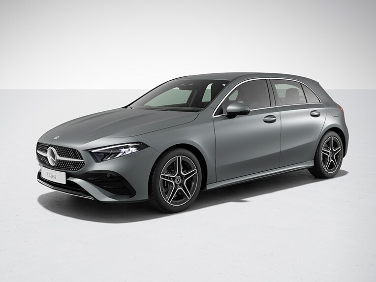 Exterieur der A-Klasse Kompaktlimousine von Mercedes-Benz mit AMG Line.