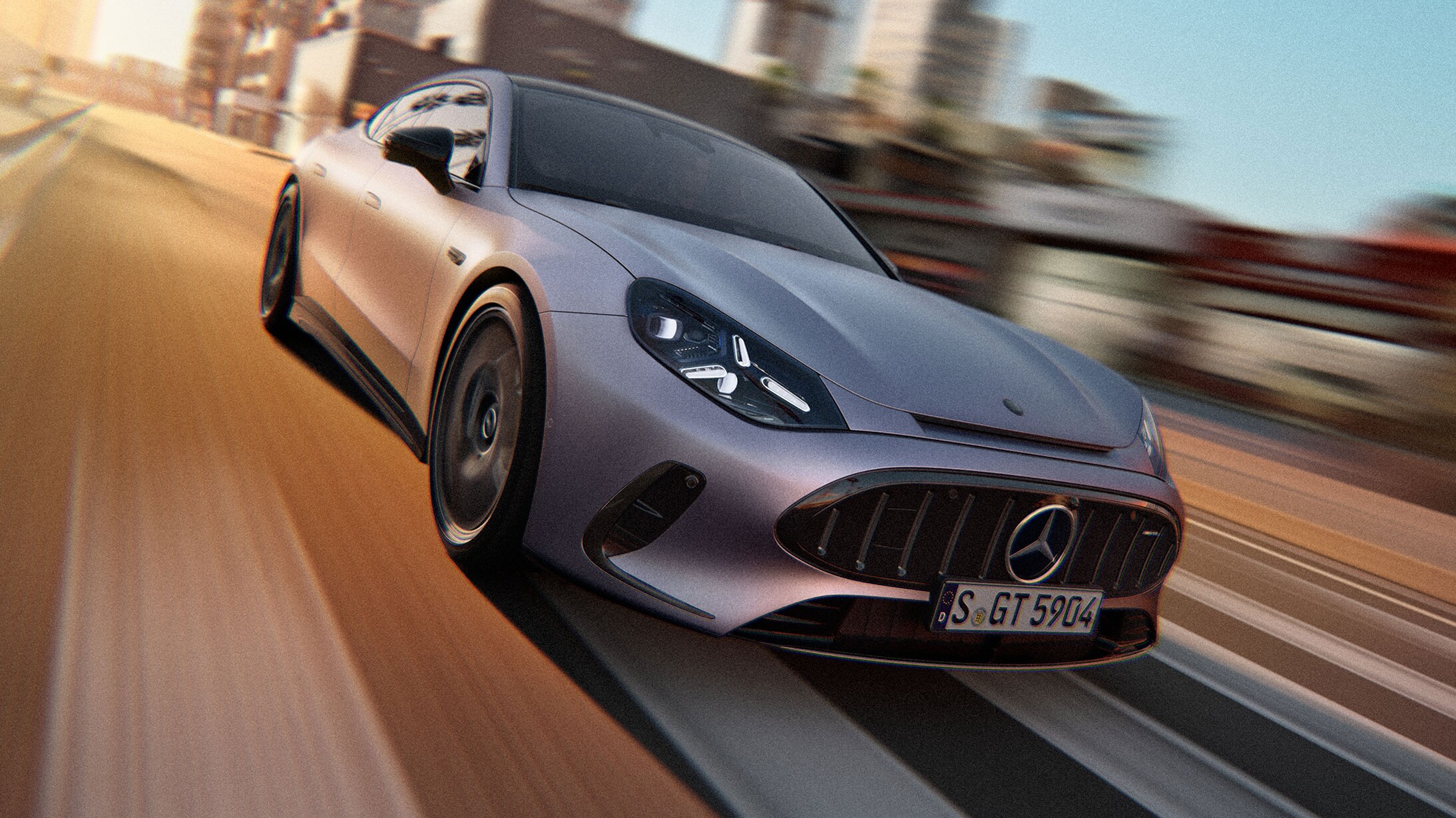 L'extérieur de la Mercedes-AMG GT 53 Coupé 4 portes.