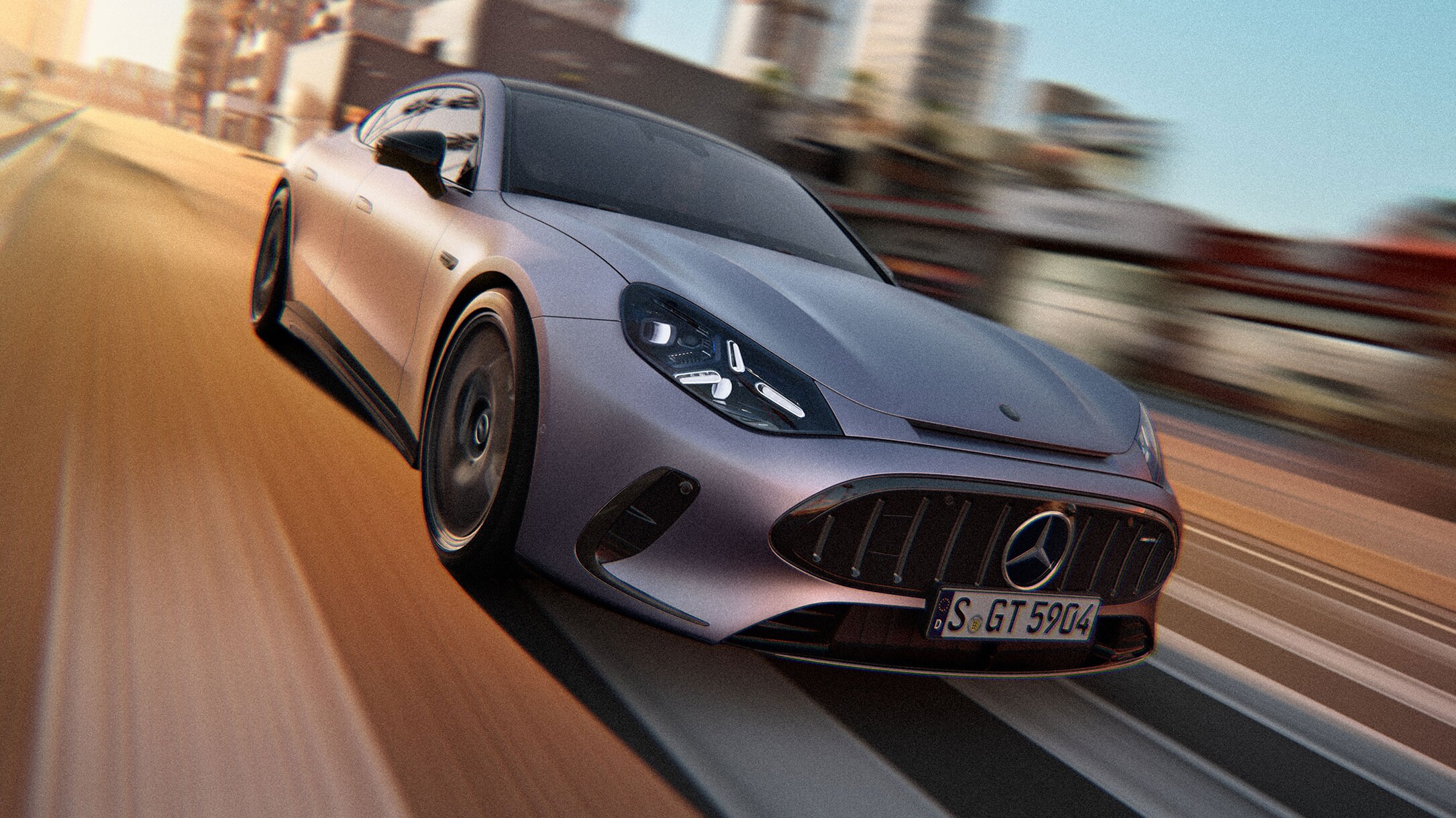 L'esterno della Mercedes-AMG GT 53 4 porte Coupé.