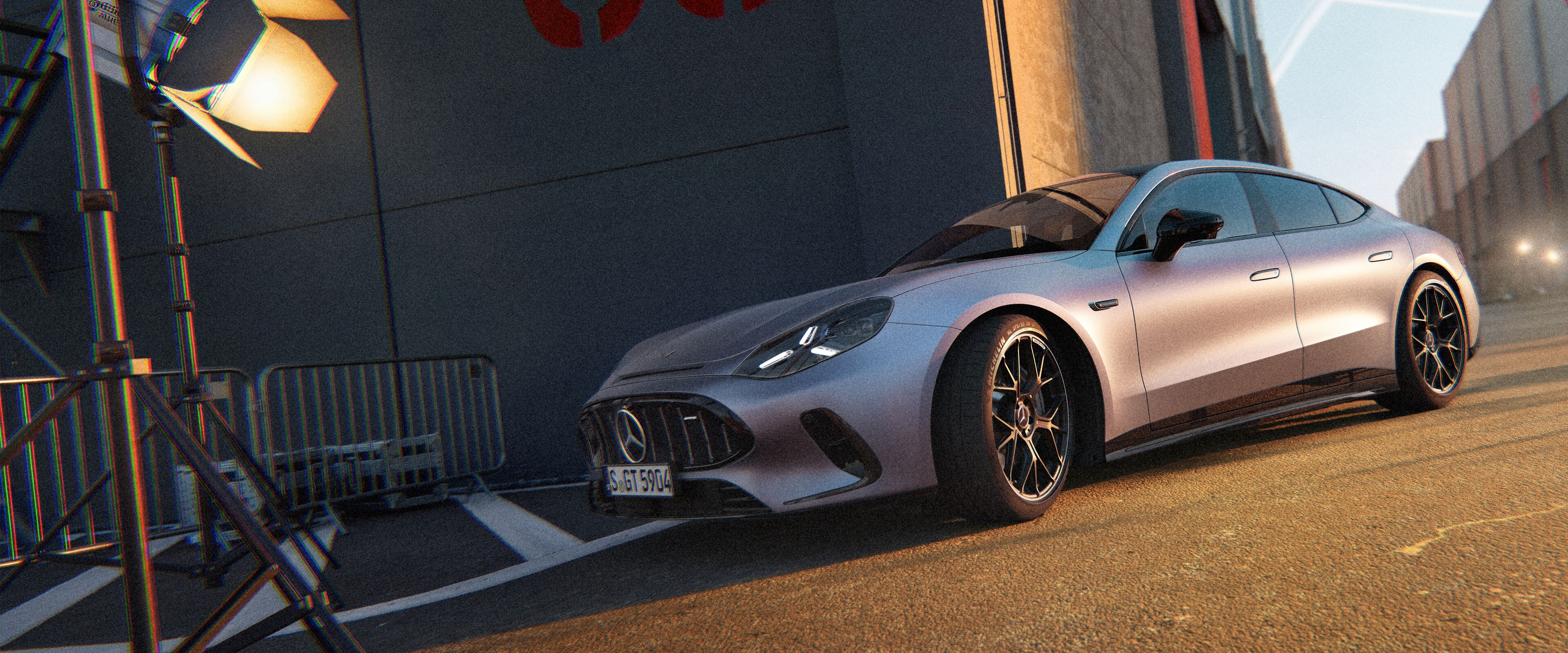 La Mercedes-AMG GT 53 4 porte Coupé.