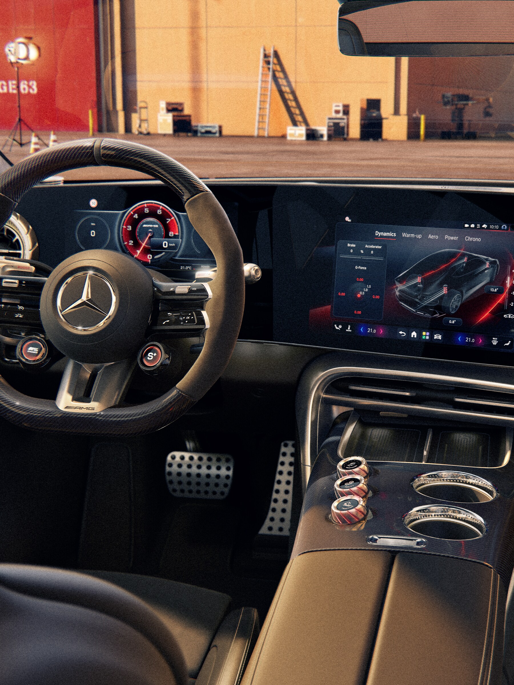 Fahrerorientiertes Cockpit