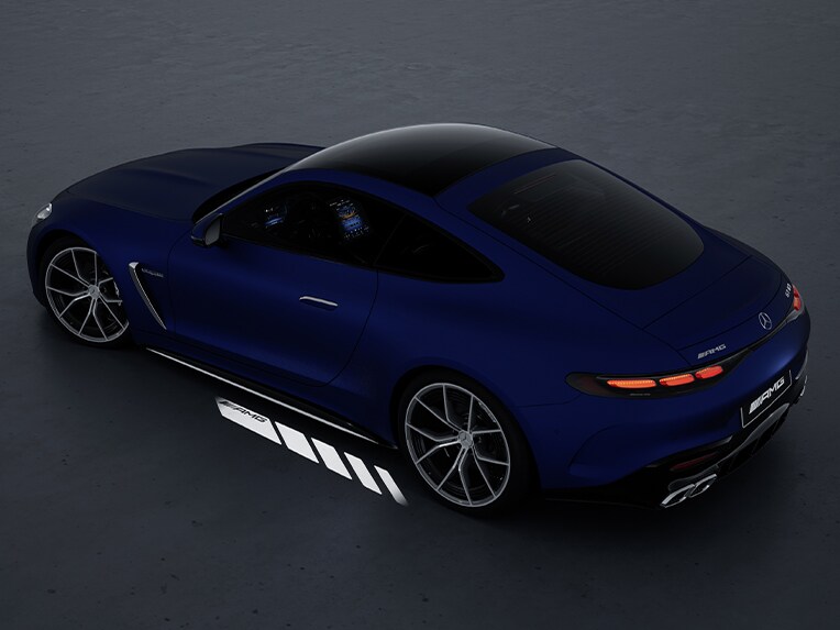 La projection de logo AMG pour la nouvelle Mercedes-AMG GT 63 S E PERFORMANCE.