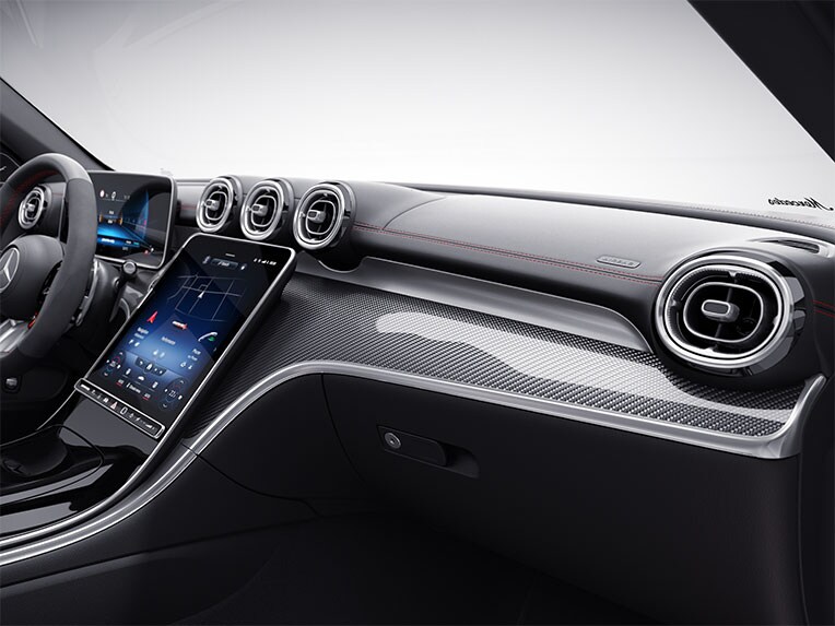 Die AMG Zierelemente Carbon im Mercedes-AMG C-Klasse T-Modell.