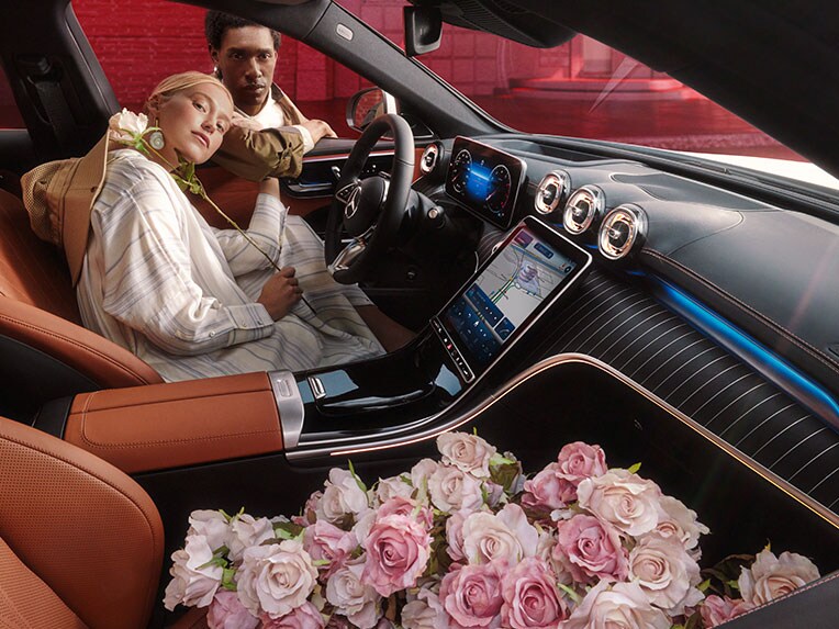 Das Interieur des Mercedes-Benz C-Klasse T-Modells.