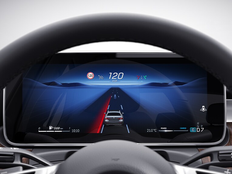Der Aktive Spurhalte-Assistent des Mercedes-Benz C-Klasse T-Modells.