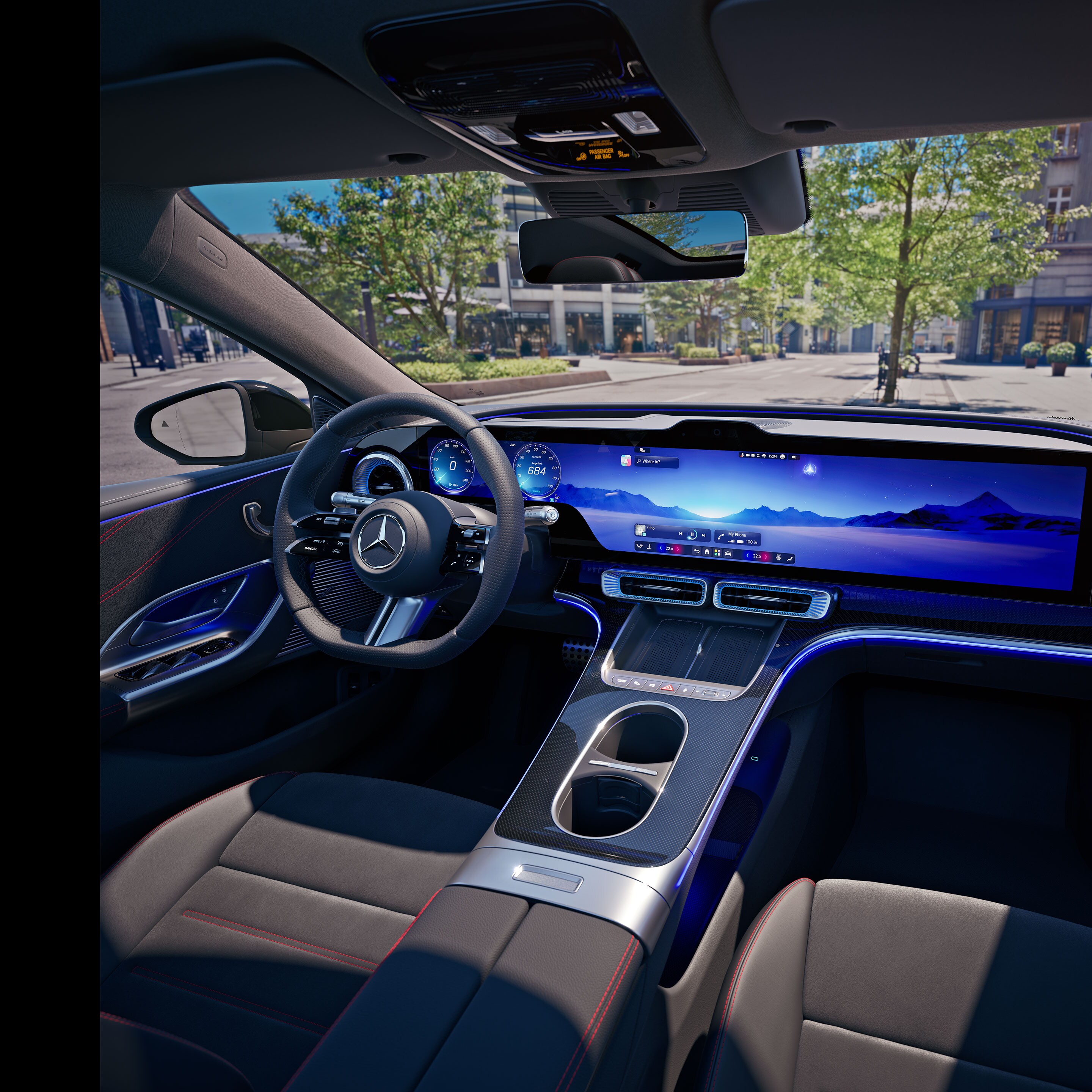 Das Interieur der neuen C-Klasse von Mercedes-Benz.