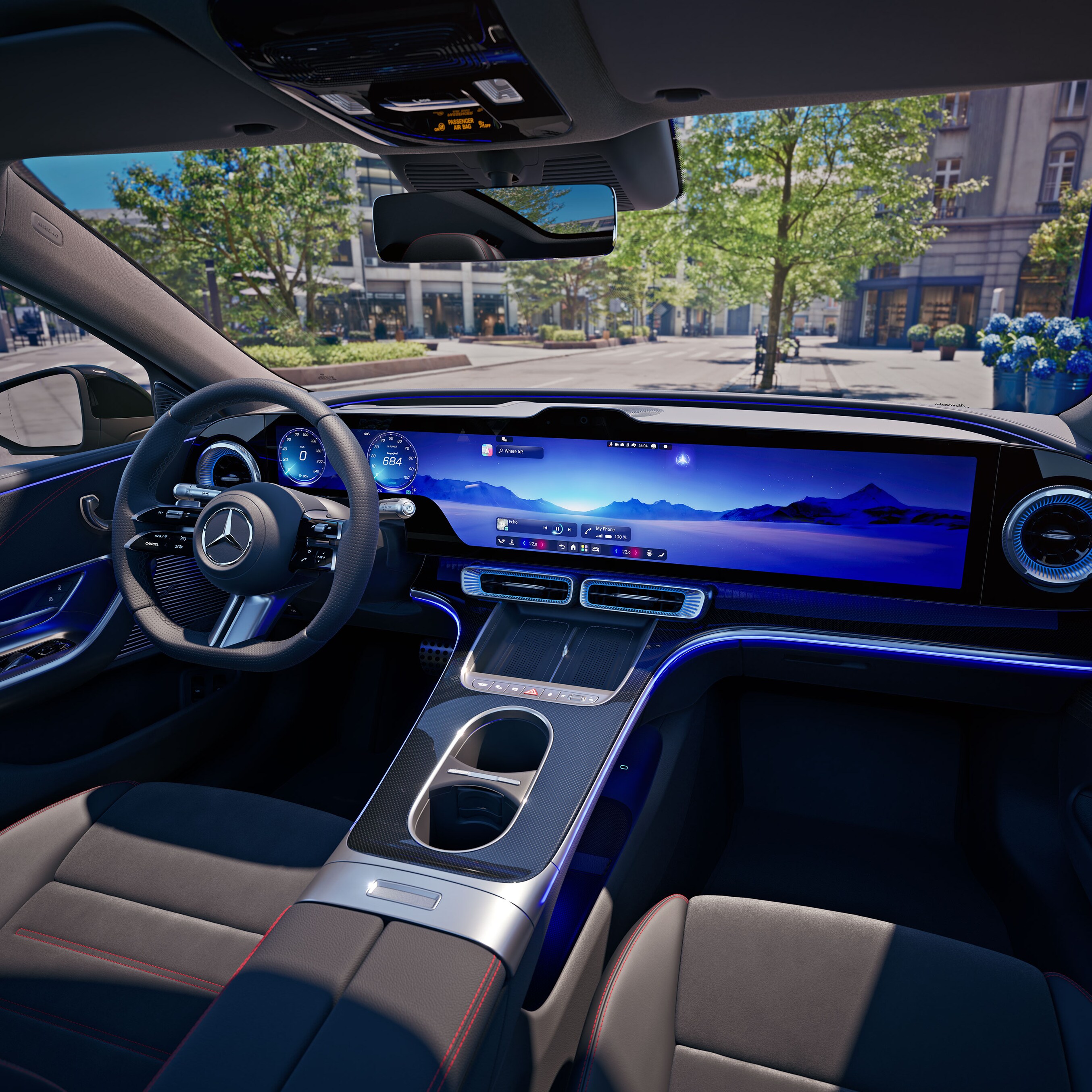 L'intérieur de la nouvelle Classe&nbsp;C de Mercedes-Benz.