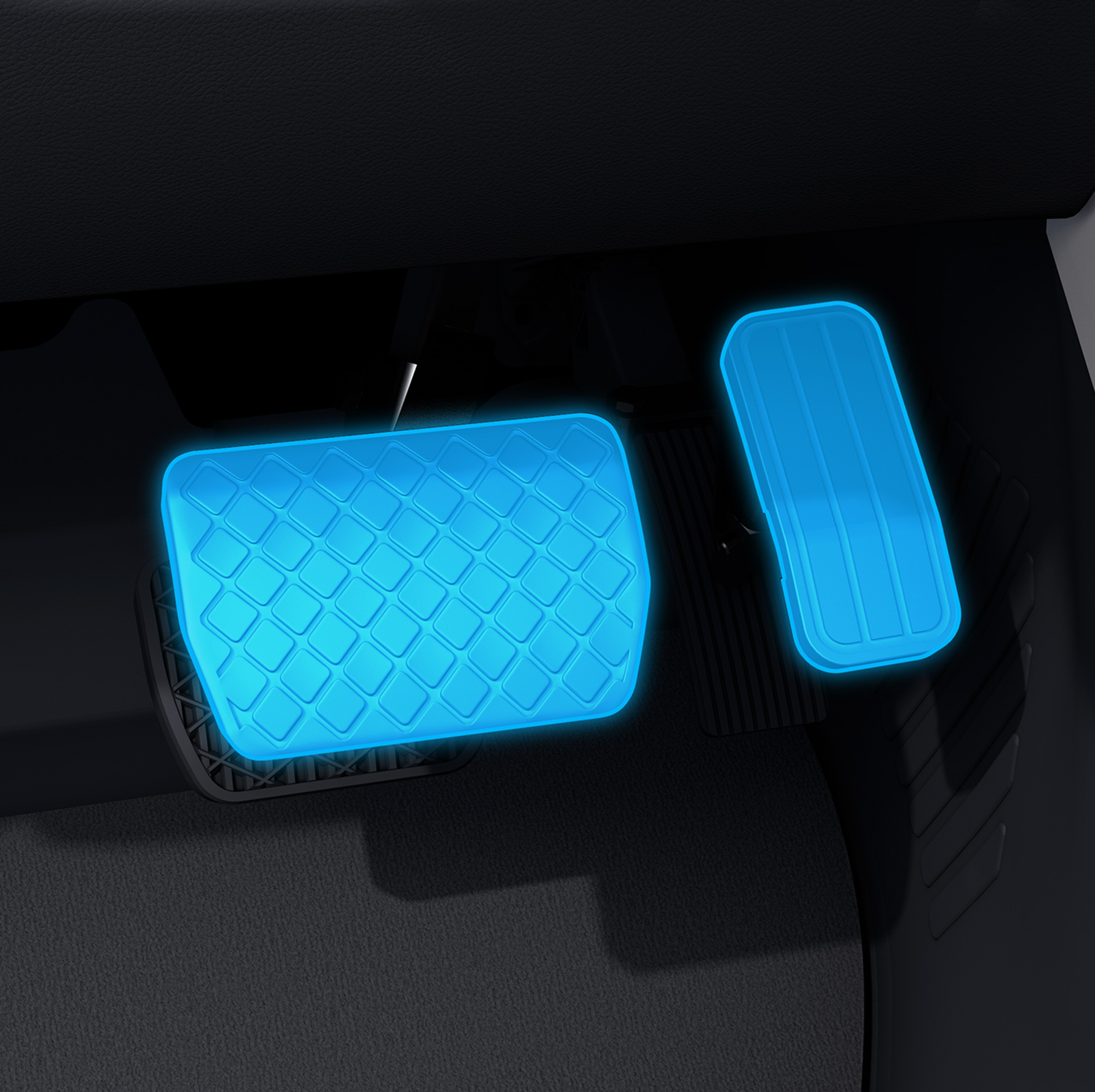 Rialzo del pedale | Ausili alla guida | Mercedes-Benz Un’immagine dettagliata del rialzo del pedale in combinazione con un'auto accessibile ai disabili.