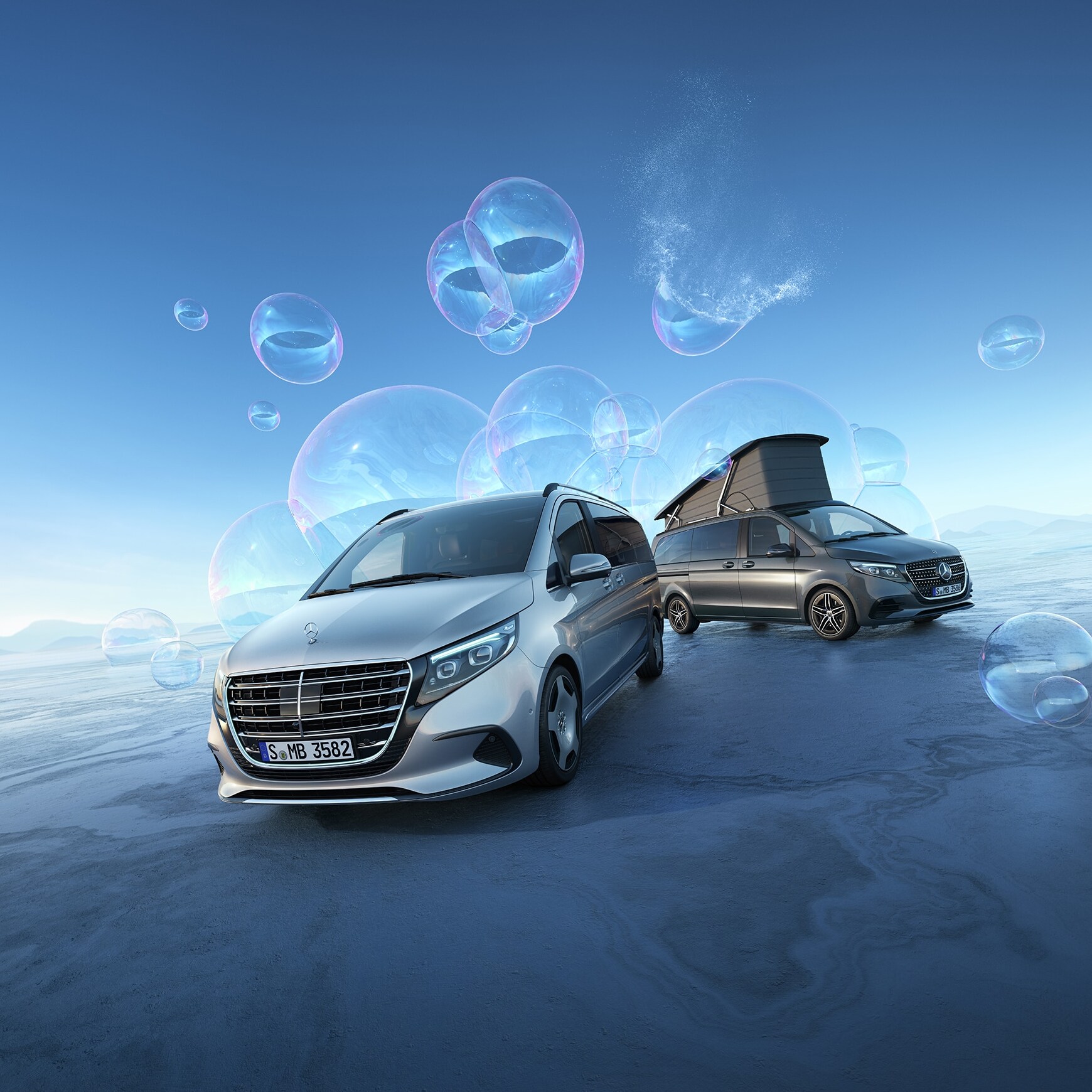 Les camping-cars Mercedes-Benz Marco Polo et Classe V incarnent le voyage haut de gamme, offrent des solutions de camping flexibles et garantissent tout le confort d'une « van life » moderne.