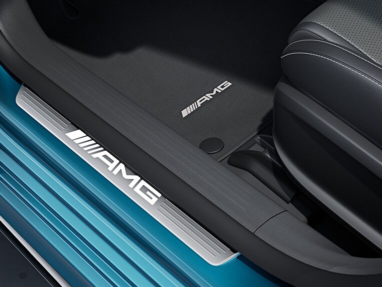 Einstiegsleisten im CLA Coupé von Mercedes-AMG.