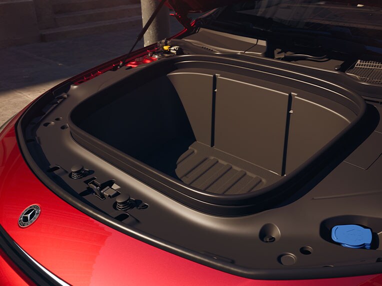 Der Frunk des komplett neuen CLA aus Mercedes-Benz.