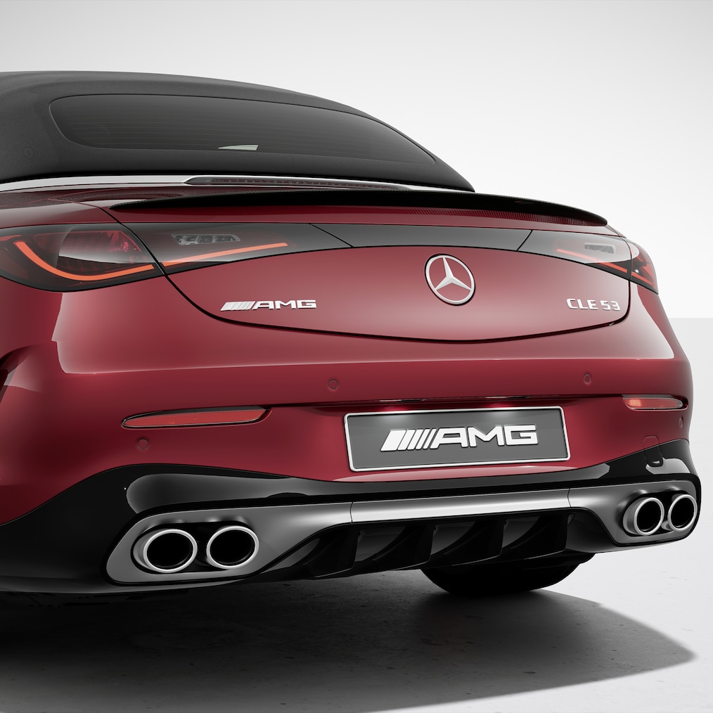 Das CLE Cabriolet von Mercedes-AMG mit dem optionalen AMG Carbon-Paket Exterieur II.