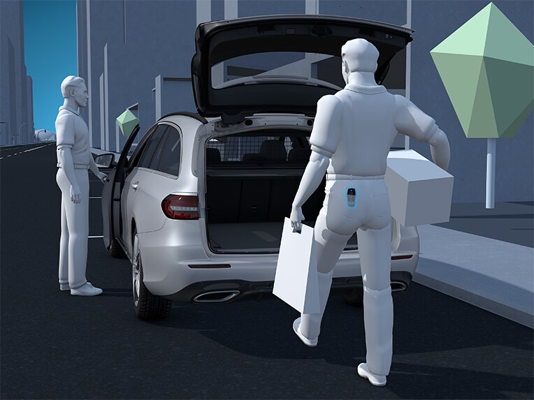Una descrizione del funzionamento del pacchetto Comfort KEYLESS-GO nella Mercedes-Benz CLE Coupé.