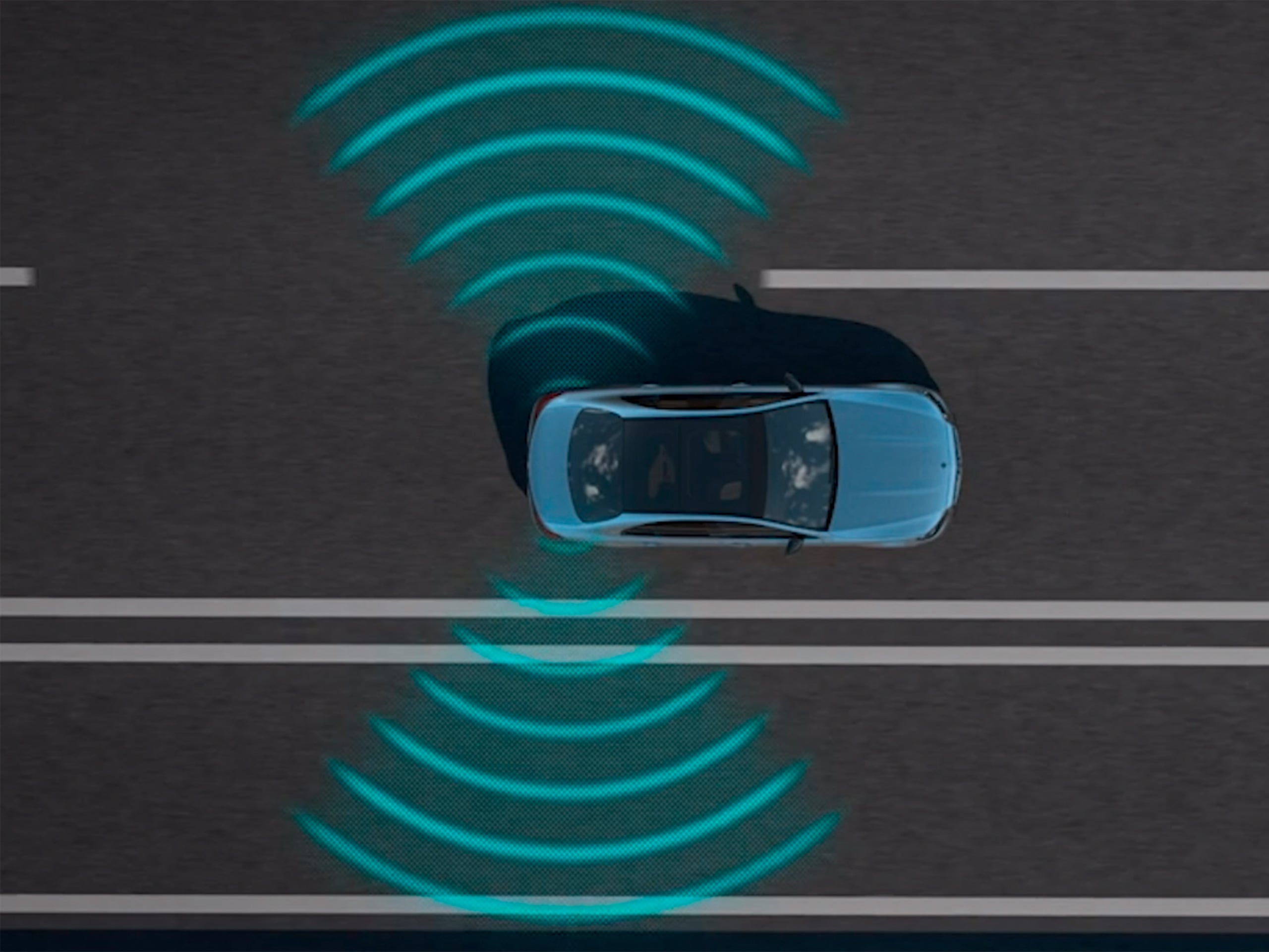 Nel video, il funzionamento del Blind Spot Assist attivo di Mercedes-Benz CLS Coupé.