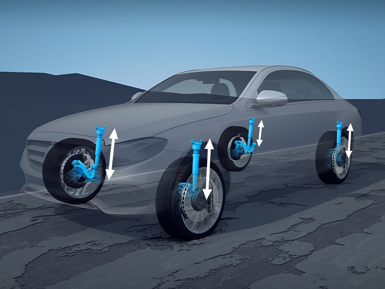 Die E-Klasse von Mercedes-Benz mit AIRMATIC.