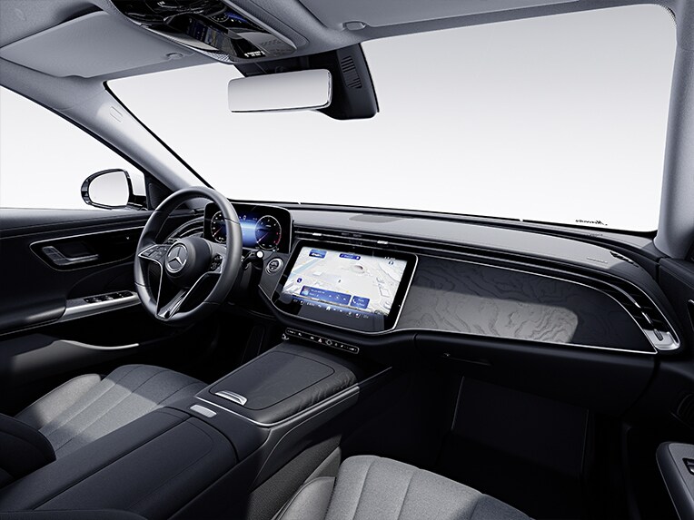 Der Innenraum des E-Klasse T-Modells von Mercedes-Benz mit der Ausstattungslinie AVANTGARDE.