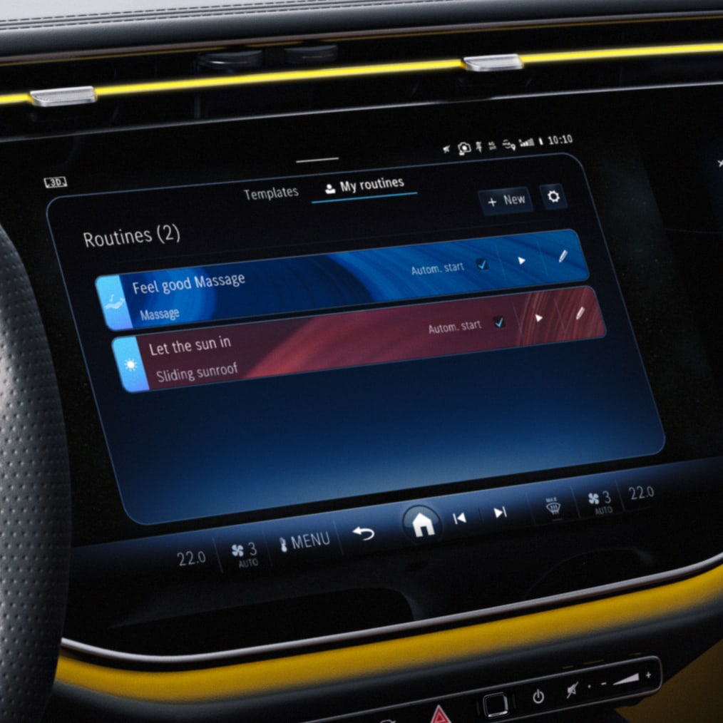Le poste de conduite Widescreen de la Classe E de Mercedes-Benz.