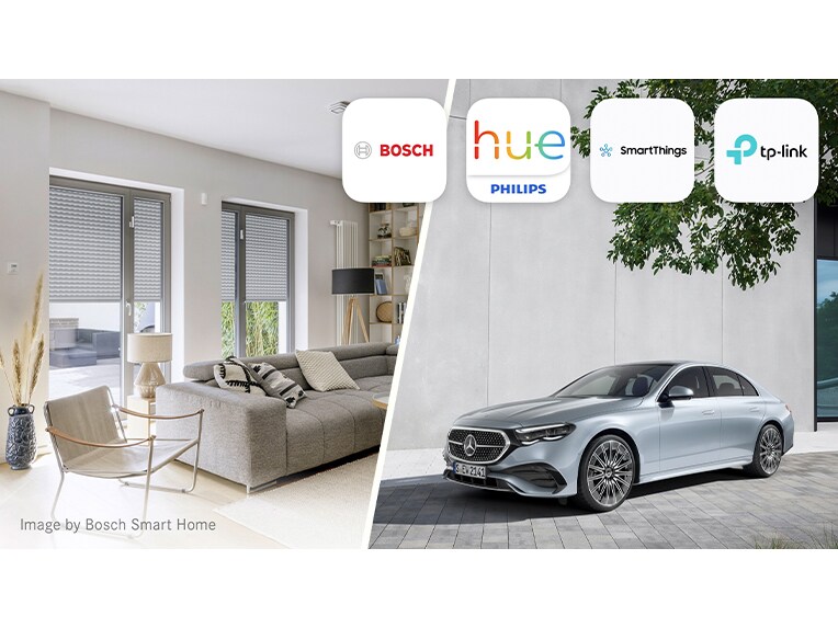 Das Smart Home System in der E-Klasse Limousine von Mercedes-Benz.