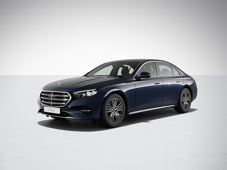 L'extérieur de la Classe E Berline de Mercedes-Benz avec la ligne d'équipement EXCLUSIVE.