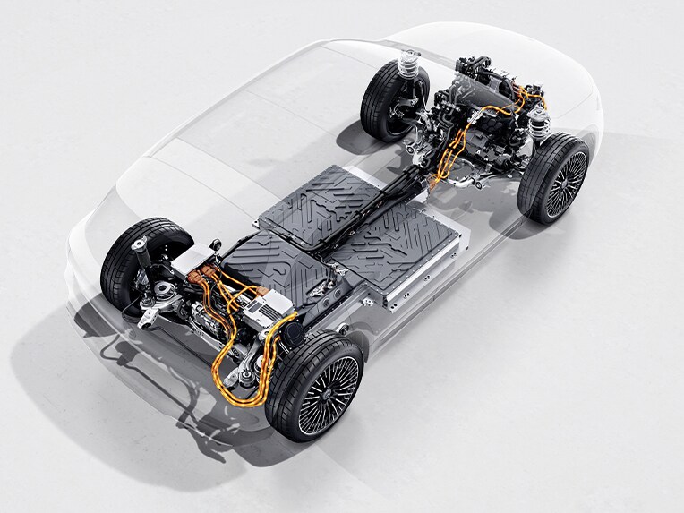 La transmission intégrale 4MATIC dans l'EQA de Mercedes-Benz.