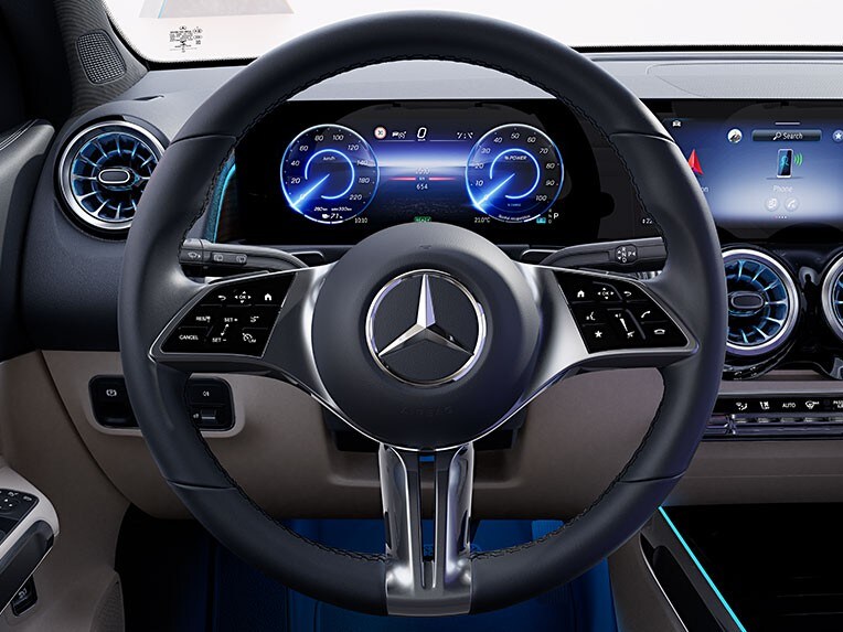 Il volante della Mercedes-Benz EQB.