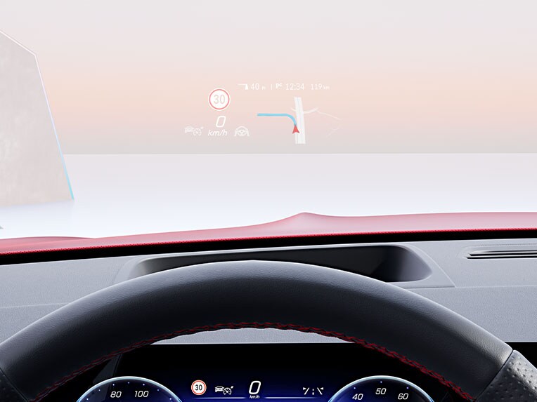 Display head-up nella Mercedes-Benz EQB.