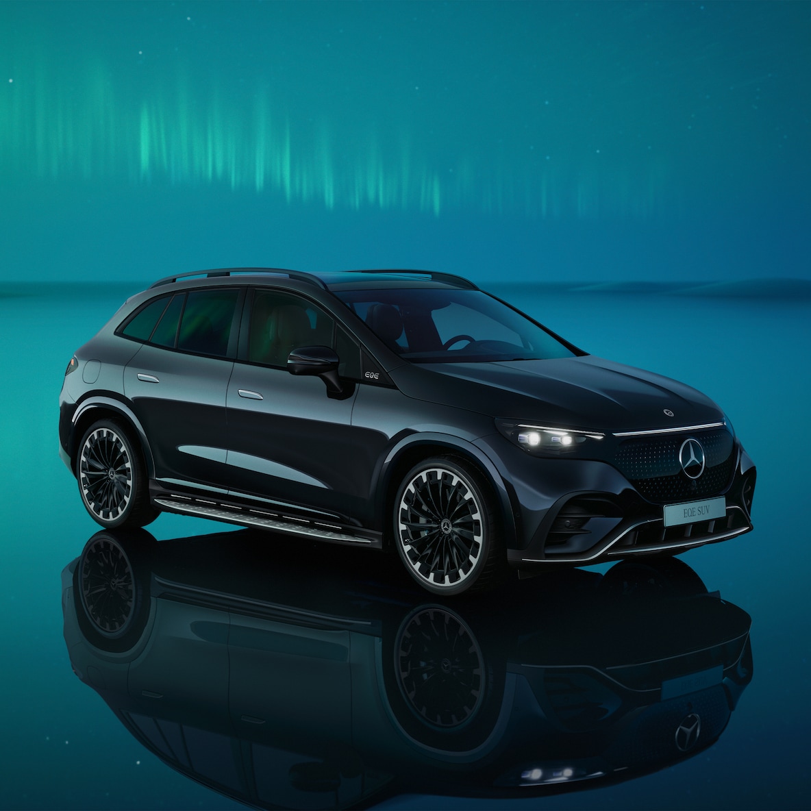 Gli esterni della Mercedes-Benz EQE SUV.