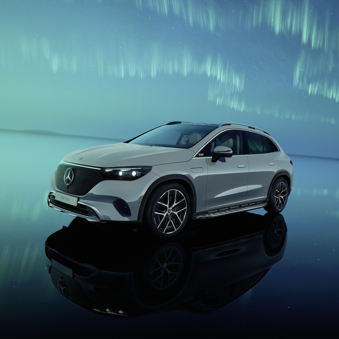 L'extérieur de la Mercedes-Benz EQE SUV.