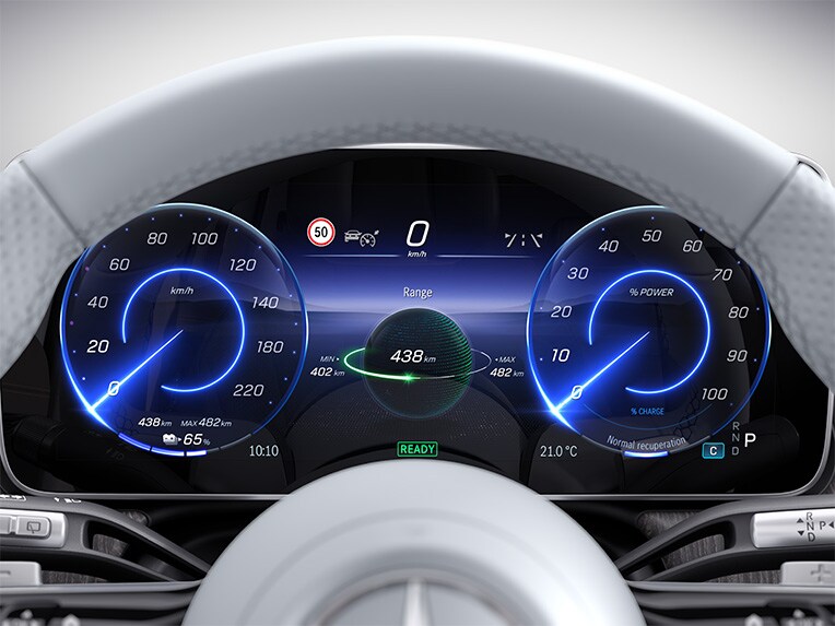 Le contrôle de l'autonomie de l'EQS SUV de Mercedes-Benz.