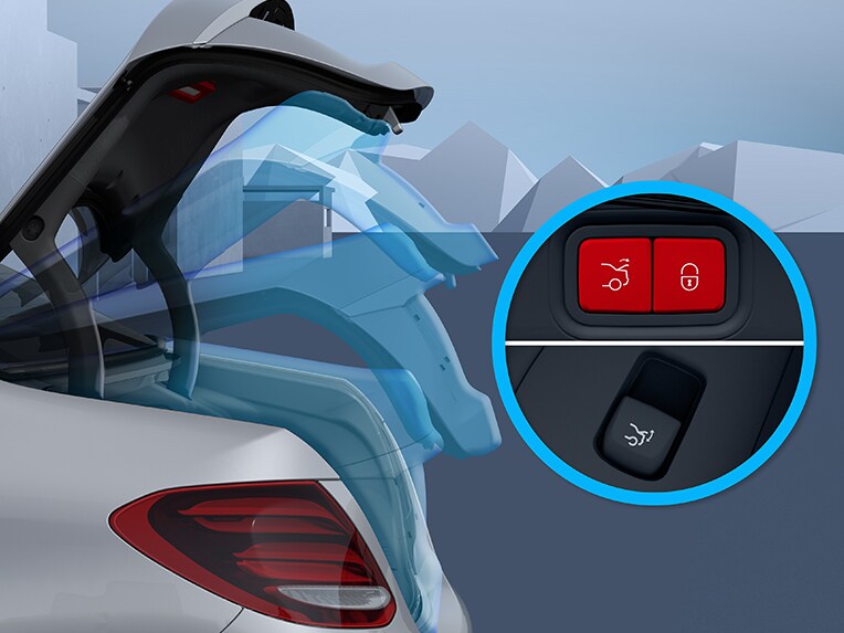 Die EASY-PACK Heckklappe des EQS von Mercedes-Benz.