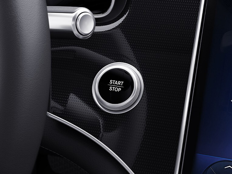 Una illustrazione grafica del pacchetto Comfort KEYLESS-GO Plus nella Mercedes-Benz EQS Berlina.