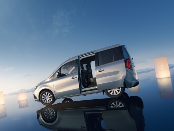 Design latéral de la Mercedes-Benz EQT.