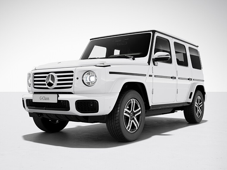 Die vollelektrische G-Klasse von Mercedes-Benz mit Serienausstattung.