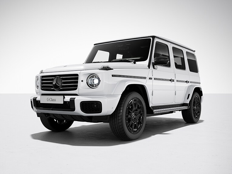 Die vollelektrische G-Klasse von Mercedes-Benz mit dem Night-Paket II.