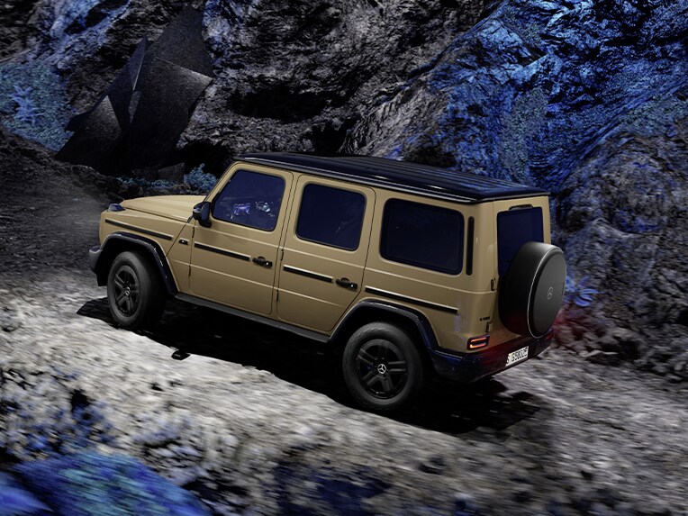 Offroad-Kriechen der vollelektrischen G-Klasse von Mercedes-Benz.