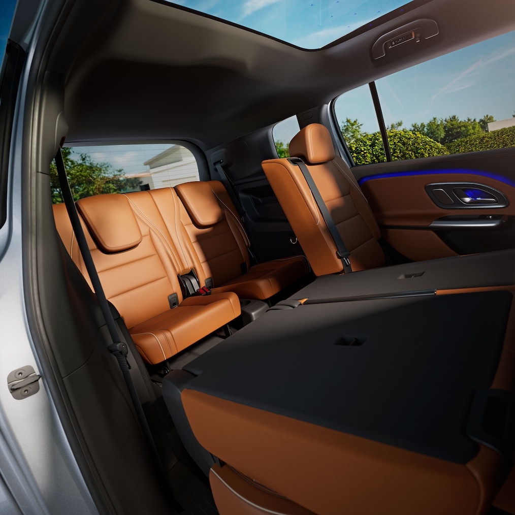 Gli interni della nuova GLB elettrica.