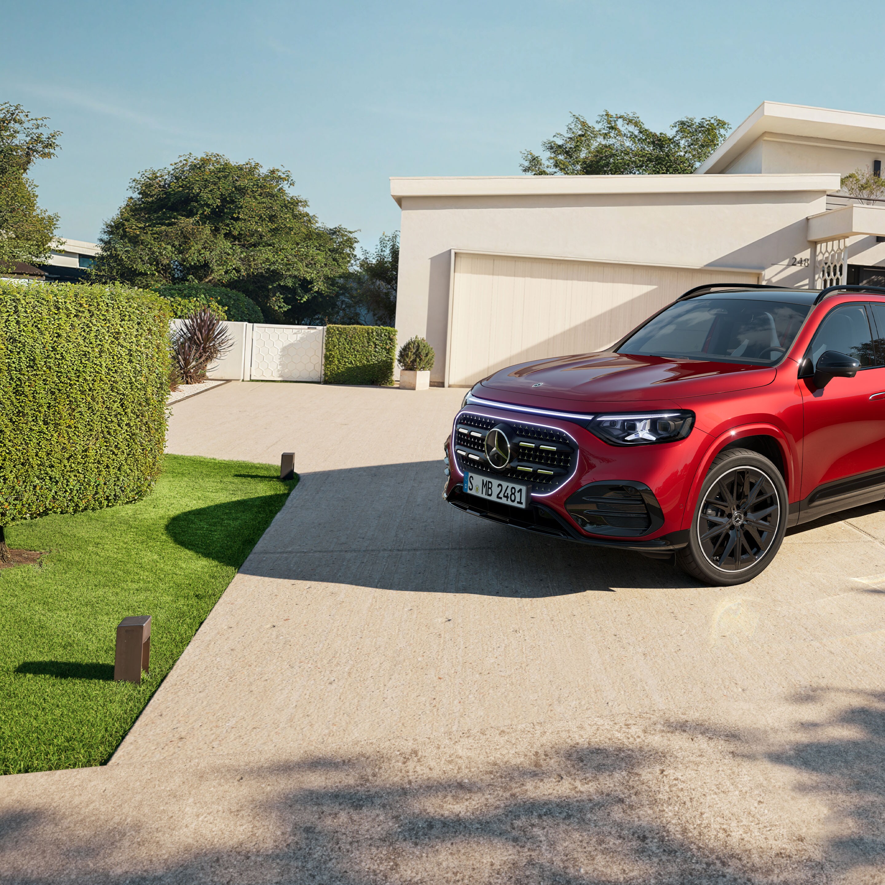 L’extérieur du nouveau GLB de Mercedes-Benz.