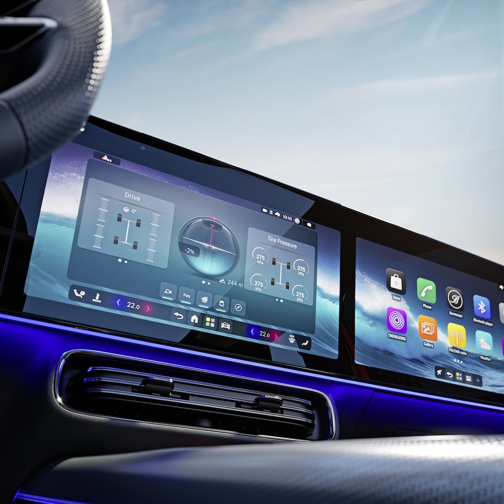 Das Terrain Mode Fahrprogramm im neuen GLB von Mercedes-Benz.