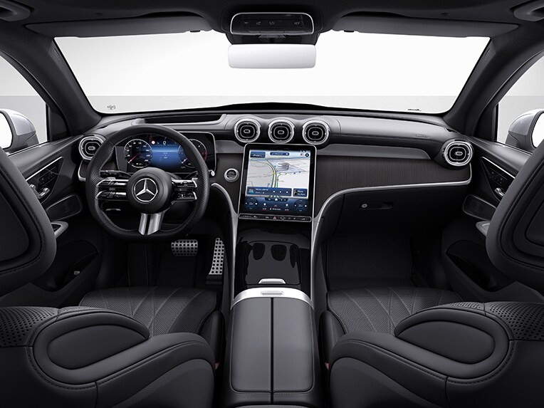 Der Innenraum des GLC von Mercedes-Benz mit der AMG Line.