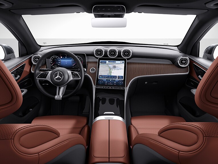 Der Innenraum des GLC von Mercedes-Benz mit der Ausstattungslinie AVANTGARDE.