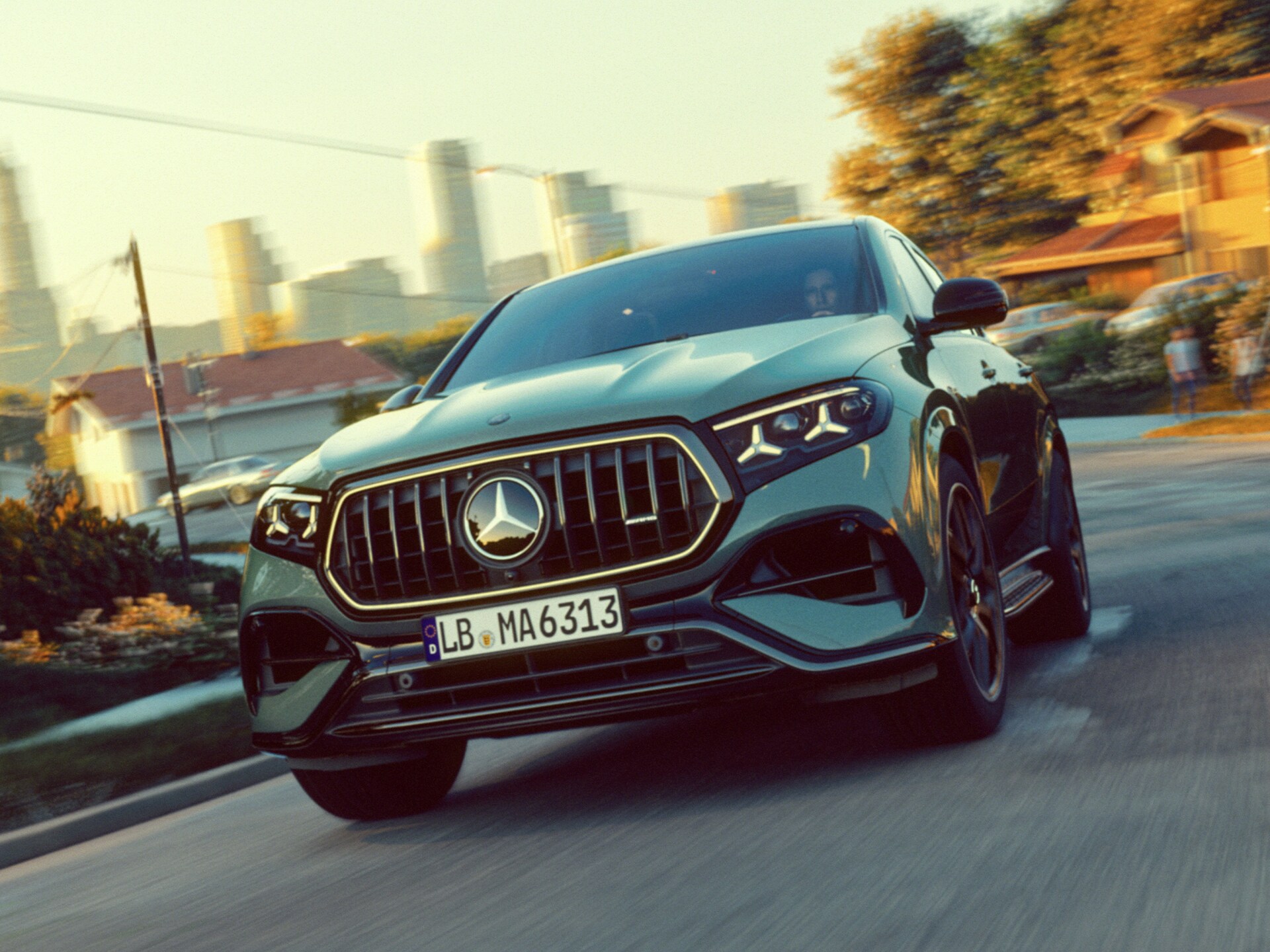 Il nuovo design del frontale della Mercedes-AMG GLE 63 S Coupé.