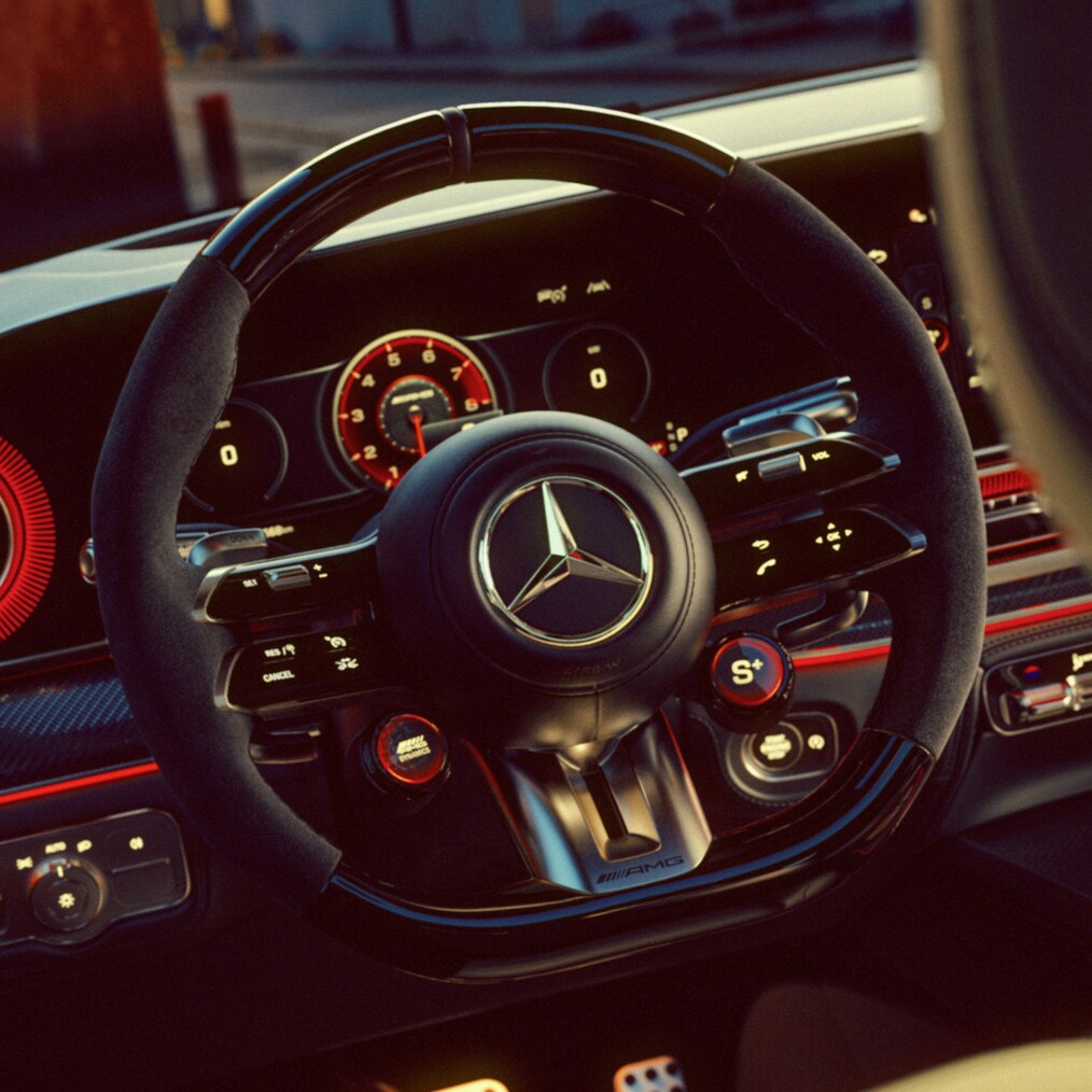 Le volant AMG dans la Mercedes-AMG GLE&nbsp;63&nbsp;S Coupé.
