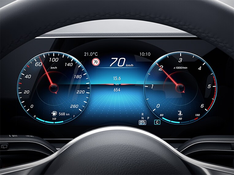 Verkehrszeichen-Assistent des Mercedes-Benz GLE Coupés.